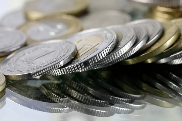 これらはポーランドのズロチ硬貨です この画像は 多くの財政問題のためのイラストを提供します Pln電流 — ストック写真