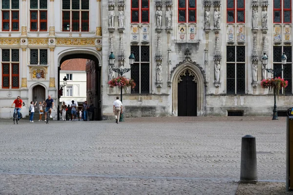 Bruges Belçika Eylül 2022 Burg Meydanı Nın Dışındaki Kapı Iki — Stok fotoğraf