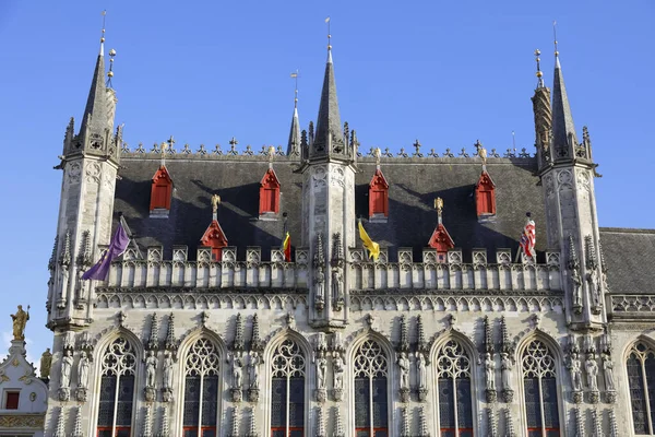Brujas Bélgica Septiembre 2022 Vista Parte Superior Gran Edificio Con —  Fotos de Stock