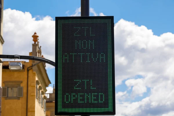 Florenz Italien April 2023 Begrenztes Verkehrszeichen Ztl Ist Eine Verkehrszone — Stockfoto
