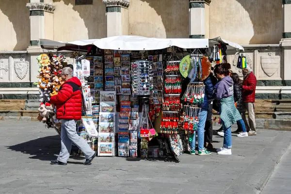 Florens Italien April 2023 Det Finns Monter Torget Som Säljer — Stockfoto