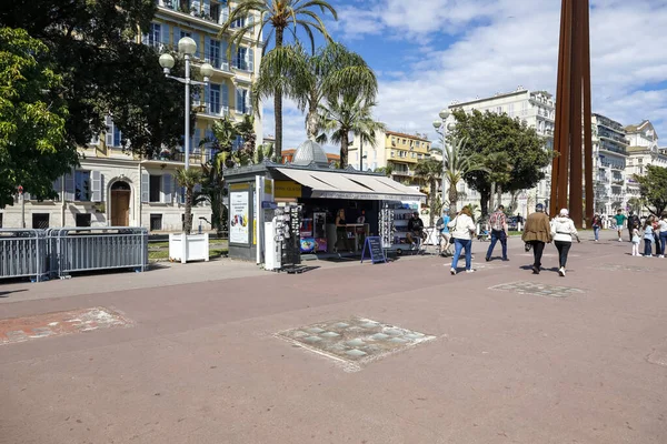 Nice France May 2023 Booth Promenade Des Anglais Selling Souvenirs — Stock Photo, Image