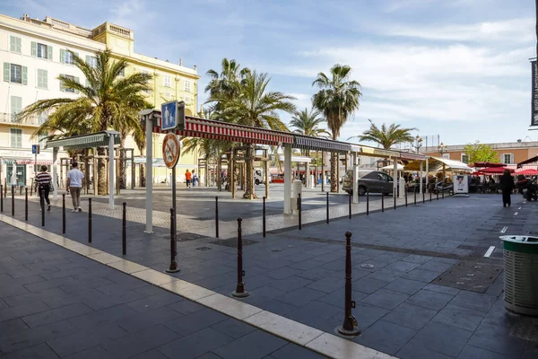 Ницца Франция Апреля 2023 Года Общий Вид Почти Пустой Площади — стоковое фото