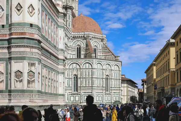 Florence Italy April 2023 Cathedral Saint Mary Flowers Cattedrale Santa Stock Picture