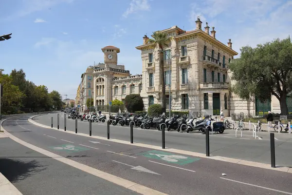 stock image Nice, France - April 23, 2023: This magnificent building, which once housed an Augustinian convent, was built in 1623. It is now the site of a high school, officially called Lycee Massena.