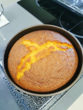 Fırından yeni çıkmış lezzetli bir pasta.