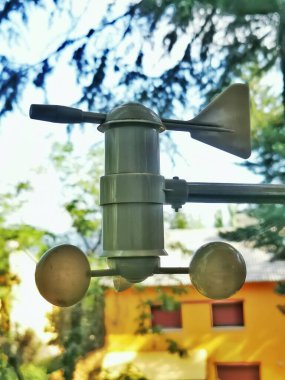 a weather station on the balcony