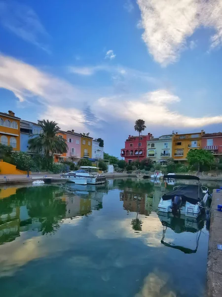 Multicolored Houses Town Valencian Coast Mediterranean — Stock Photo, Image