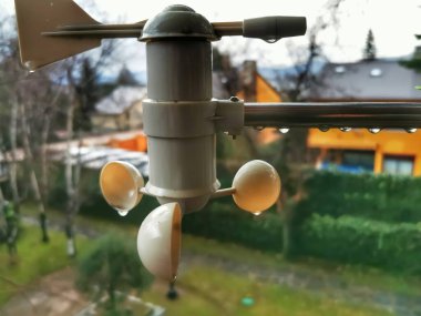 a weather station on the balcony
