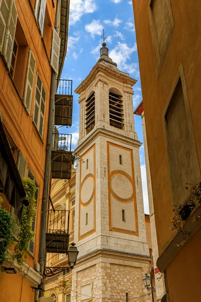 Zvonice Sainte Reparate Cathedral Basilique Place Rossetti Vidět Otvoru Mezi — Stock fotografie