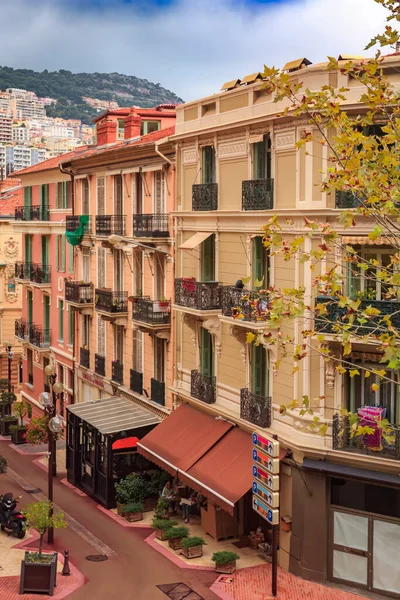 Vista Los Lujosos Edificios Residenciales Apartamentos Monte Carlo Principado Mónaco — Foto de Stock