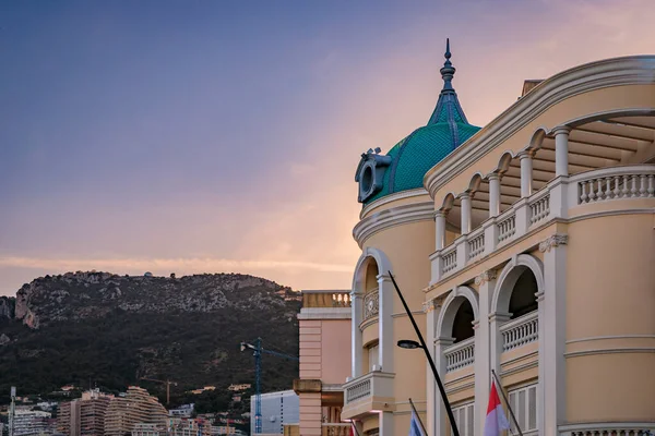 Monte Carlo Cityscape Πολυτελή Κτίρια Διαμερισμάτων Από Λιμάνι Του Μονακό — Φωτογραφία Αρχείου