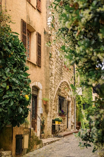 Traditional Old Stone Houses Street Medieval Town Saint Paul Vence — Stock Photo, Image