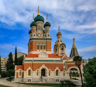 Nice 'teki süslü Aziz Nicholas Rus Ortodoks Katedrali, Batı Avrupa' daki en büyük Doğu Ortodoks Katedrali ve Fransa 'daki bir Ulusal Anıt