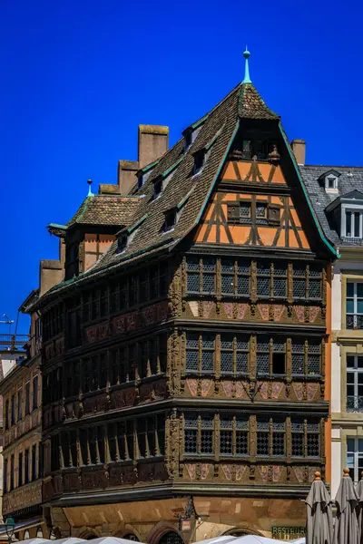 Strasbourg France May 2023 Maison Kammerzell House Restaurant Ornate Medieval — Stock Photo, Image