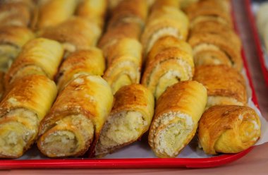 Gata, Ermeni kahveli kek, San Francisco 'da bir yemek festivalinde hafif tatlandırılmış, tereyağlı tatlı pastası.