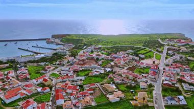Sagres, Cabo Sao Vicente, Vila do Bispo Portekiz Algarve 'de, Atlantik Okyanusu' na bakan insansız hava aracı.