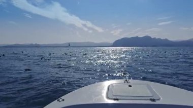 Alicante Costa Blanca İspanya 'nın Akdeniz kıyısında tekne manzaralı