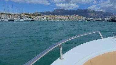 Akdeniz 'den Altea Skyline' ın Costa Blanca Alicante tekne manzarası