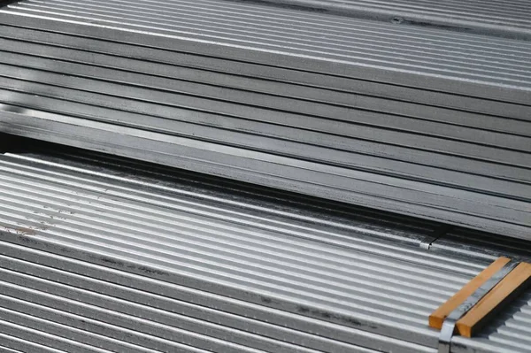 Stack Square Steel Pipes Construction Supplies Ththailand — стоковое фото