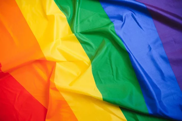 Fundo Bandeira Arco Íris Colorido — Fotografia de Stock