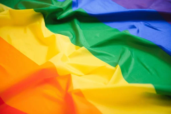 Fundo Bandeira Arco Íris Colorido — Fotografia de Stock
