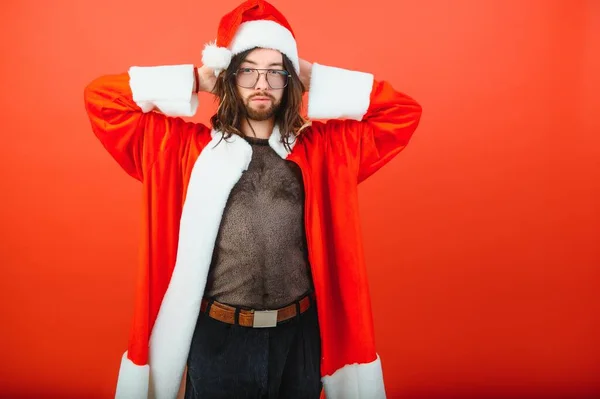 New Year Gay Party Gay Man Santa Suit Equality Lgbt — Stock Photo, Image