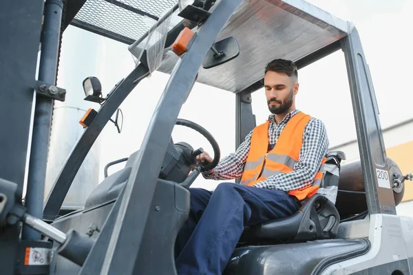 Forklift Ramah Driver Tempat Kerja — Stok Foto