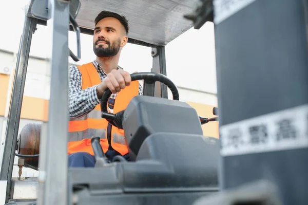 Forklift Ramah Driver Tempat Kerja — Stok Foto