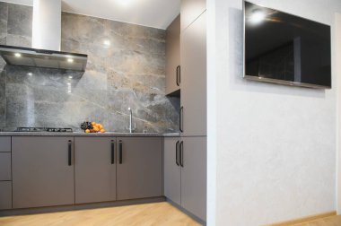 Lüks Apartmandaki Güzel Modern Mutfak