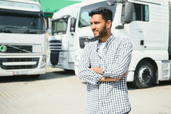 Portrait of a indian truck driver