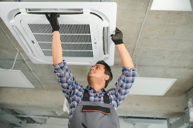 uzman temizler ve duvar Klima tamir.