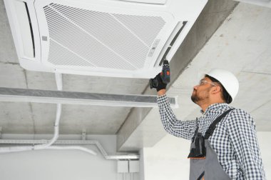 uzman temizler ve duvar Klima tamir.