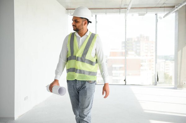Portrait Indian Engineer Posing Camera Royalty Free Stock Photos
