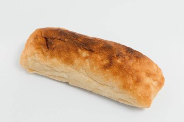 beyaz arkaplanlı fotoğraf, taze ekmek lezzetli ekmek.