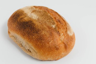 beyaz arkaplanlı fotoğraf, taze ekmek lezzetli ekmek.