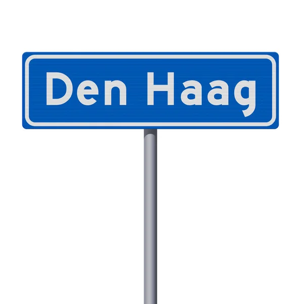Ilustração Vetorial Cidade Haia Países Baixos Den Haag Neerlandês Sinal —  Vetores de Stock