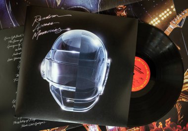 Les Sables d 'Olonne, Fransa - 12 Mayıs 2023 - Vinil of Daft Punk, Random Access Memories 10 Mayıs 2023.