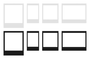 Farklı desenli hazır film çerçevelerinin vektör paketi boyutu