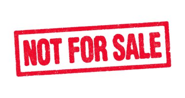 Kelimenin vektör illüstrasyonu Kırmızı mürekkeple satılık değil