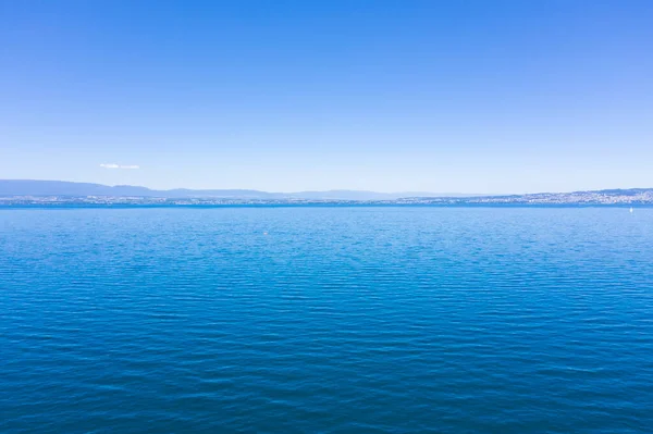 Belo Pôr Sol Leman Lake Montreux Switerland Imagens De Bancos De Imagens