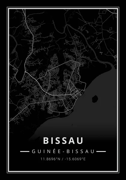 Street Map Art Bissau City Guinea Bissau Africa Stock Image
