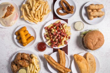 Great set of Spanish gastronomy dishes and assorted tapas