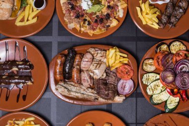 Great set of Spanish gastronomy dishes and assorted tapas