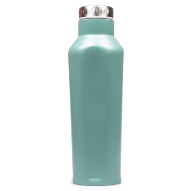 Termos flask for hot and cold drinks, isolated on white.