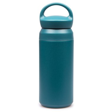 Termos flask for hot and cold drinks, isolated on white.