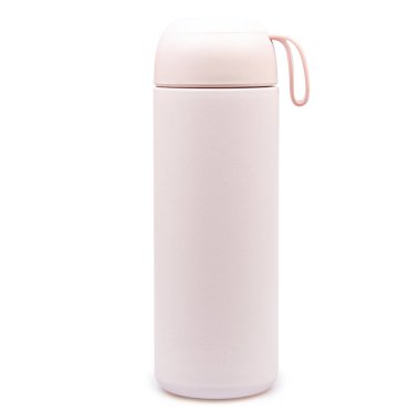 Termos flask for hot and cold drinks, isolated on white.