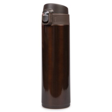 Termos flask for hot and cold drinks, isolated on white.