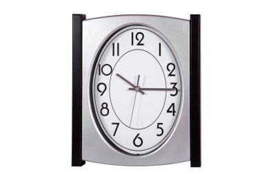 Beyaz bir arka plan üzerinde izole duvar saati.