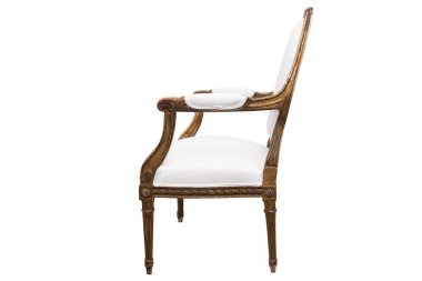 Old Antique Retro Chair Isolated on White